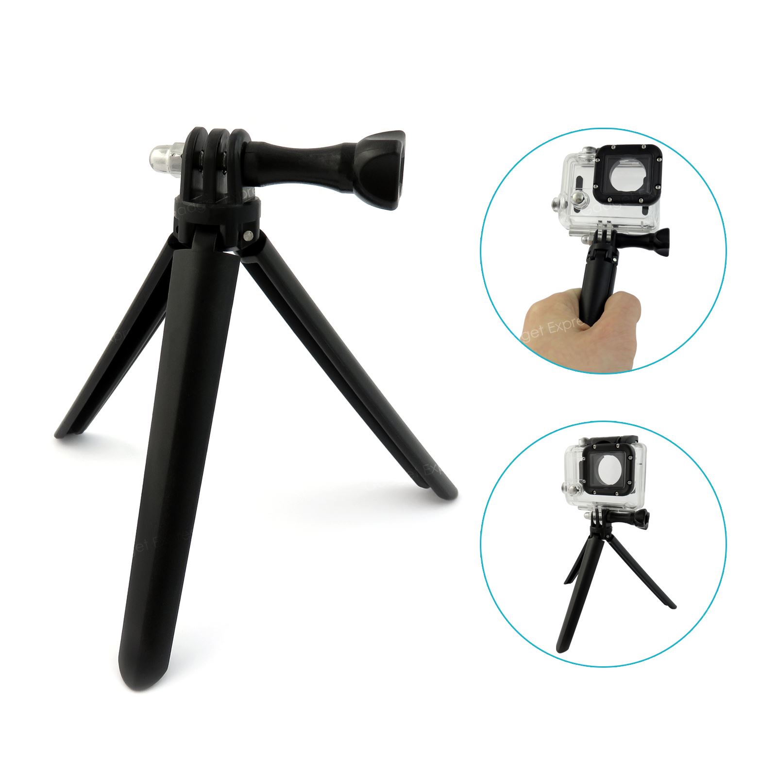 Mini Portable Tripod Mount Handle Hand Grip for GoPro Hero 4 3+ 3 2 1