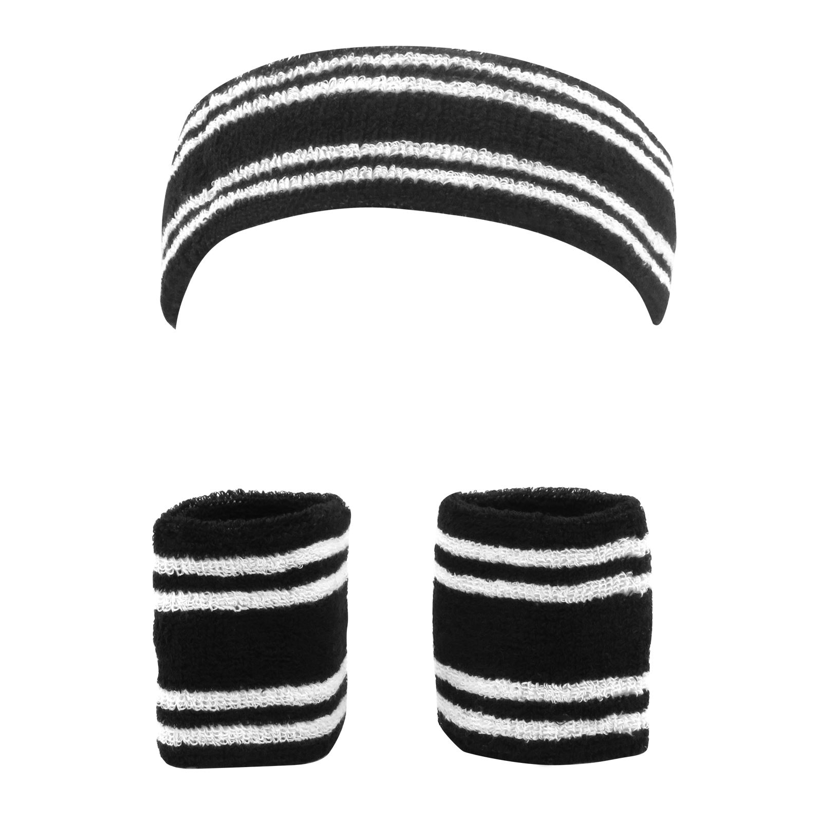 Sports Headband Wristband Set 80s Neon Dance Festival Fun Run Party