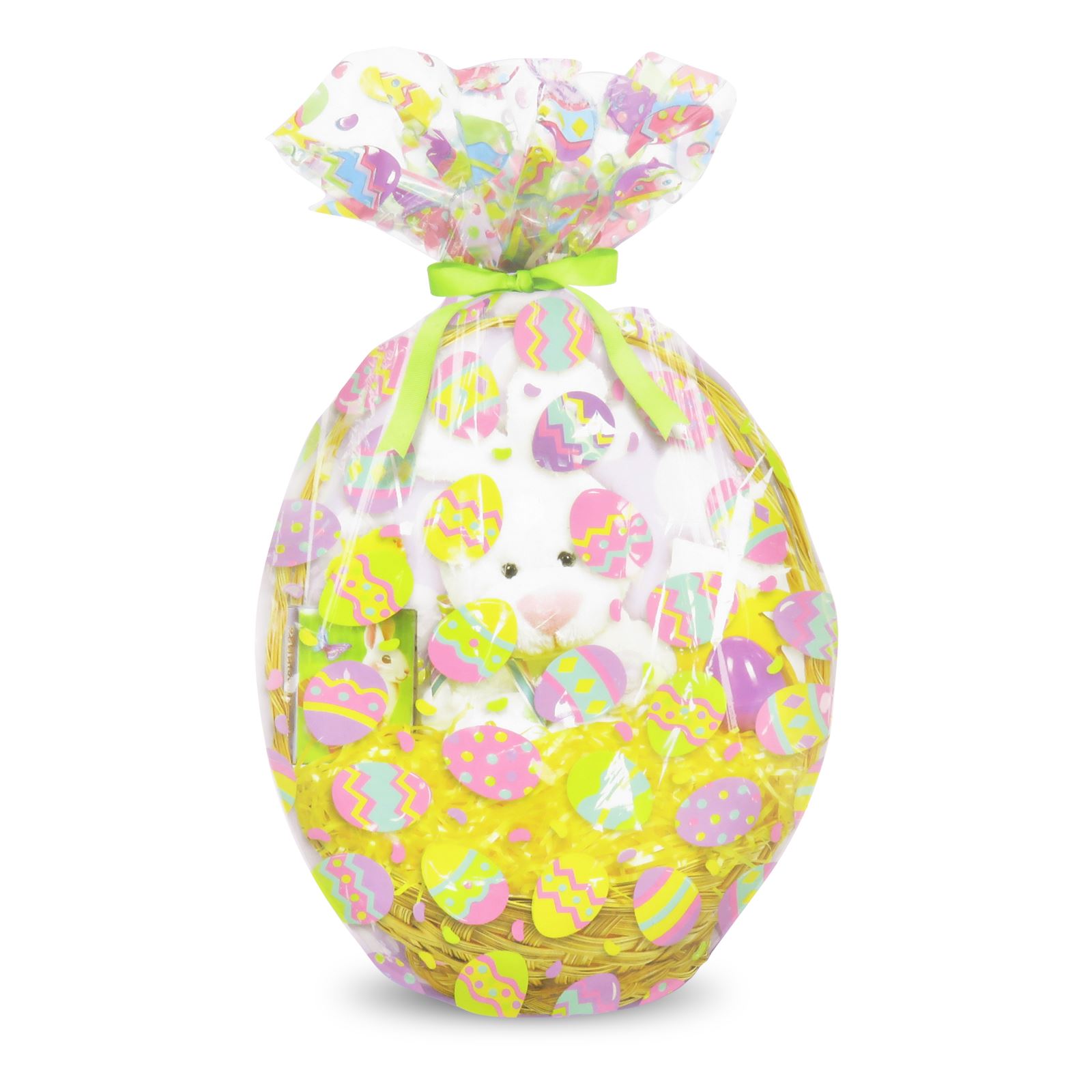 2 x Easter Eggs Hamper Wrap cellophane Basket Gift wrap Large Cello
