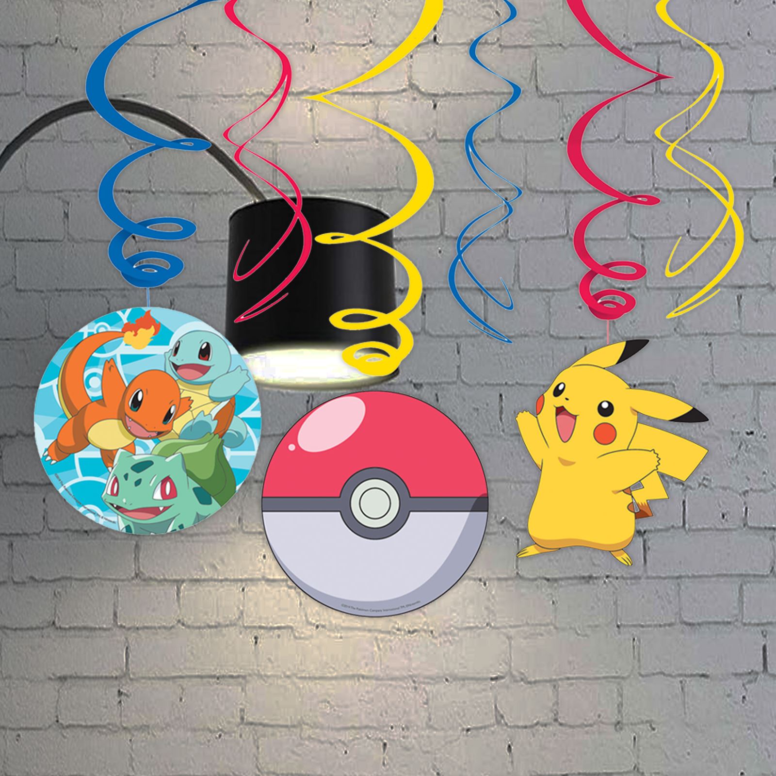 6 Pokemon Swirls Childrens Birthday Party Swirl Decorations