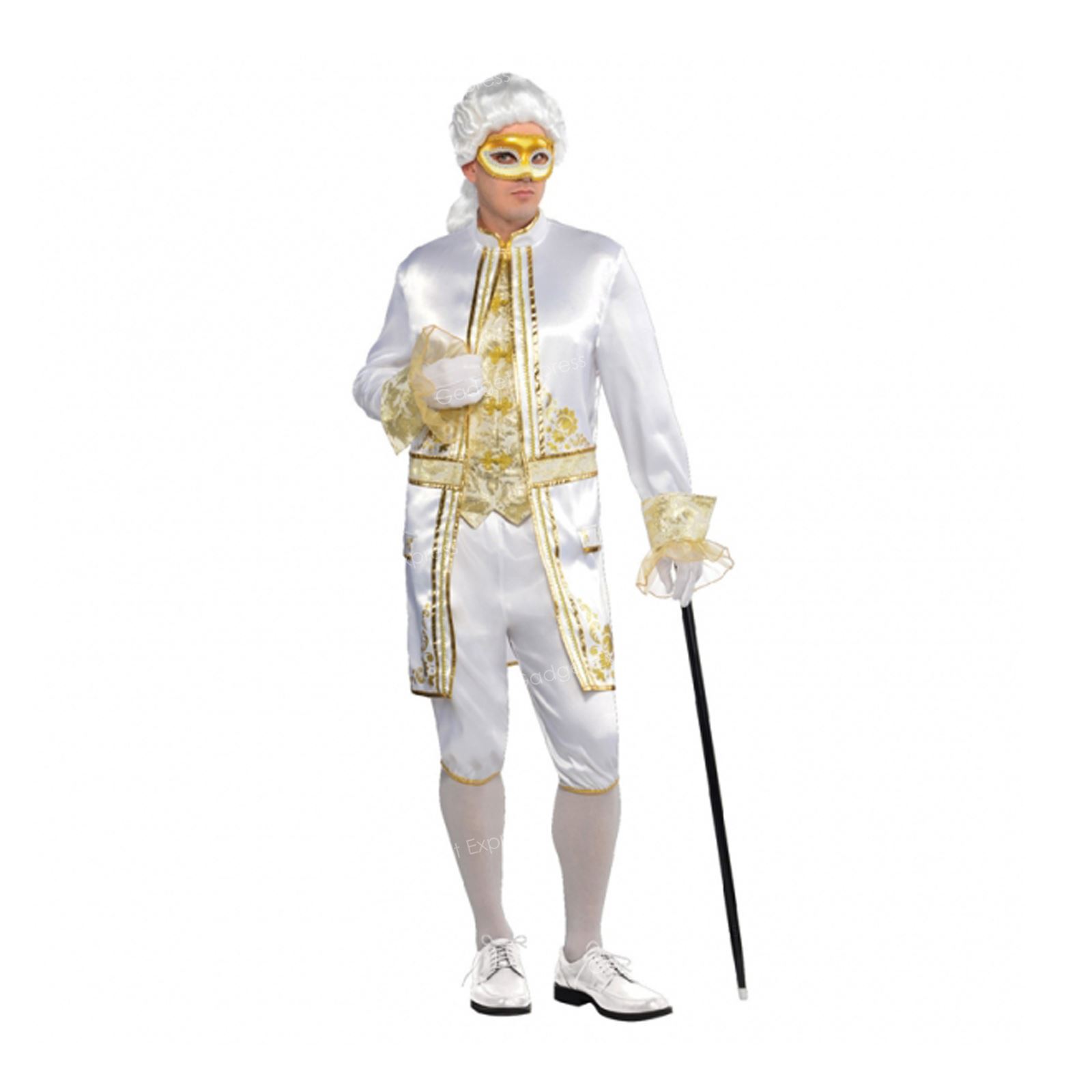 Adult Mens Casanova Renaissance Masquerade Venetian Fancy Dress Costume Mask