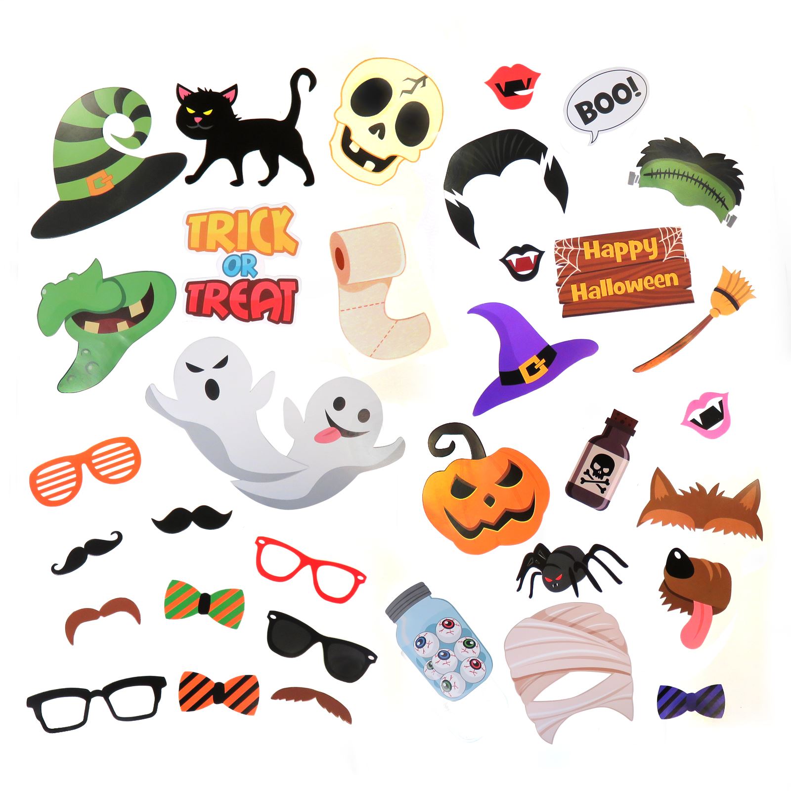 13 x Halloween Photo Booth Face Photo Frame Props Party Activity Ideas