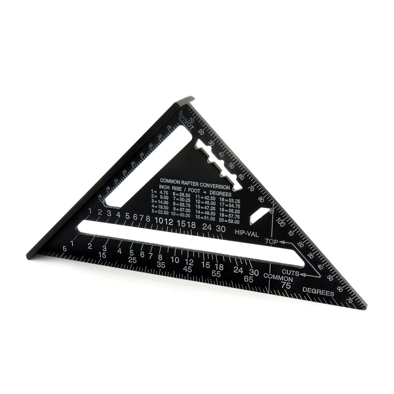 12 inch Roofing Speed Square Rafter Aluminium Angle Measuring Triangle Guide