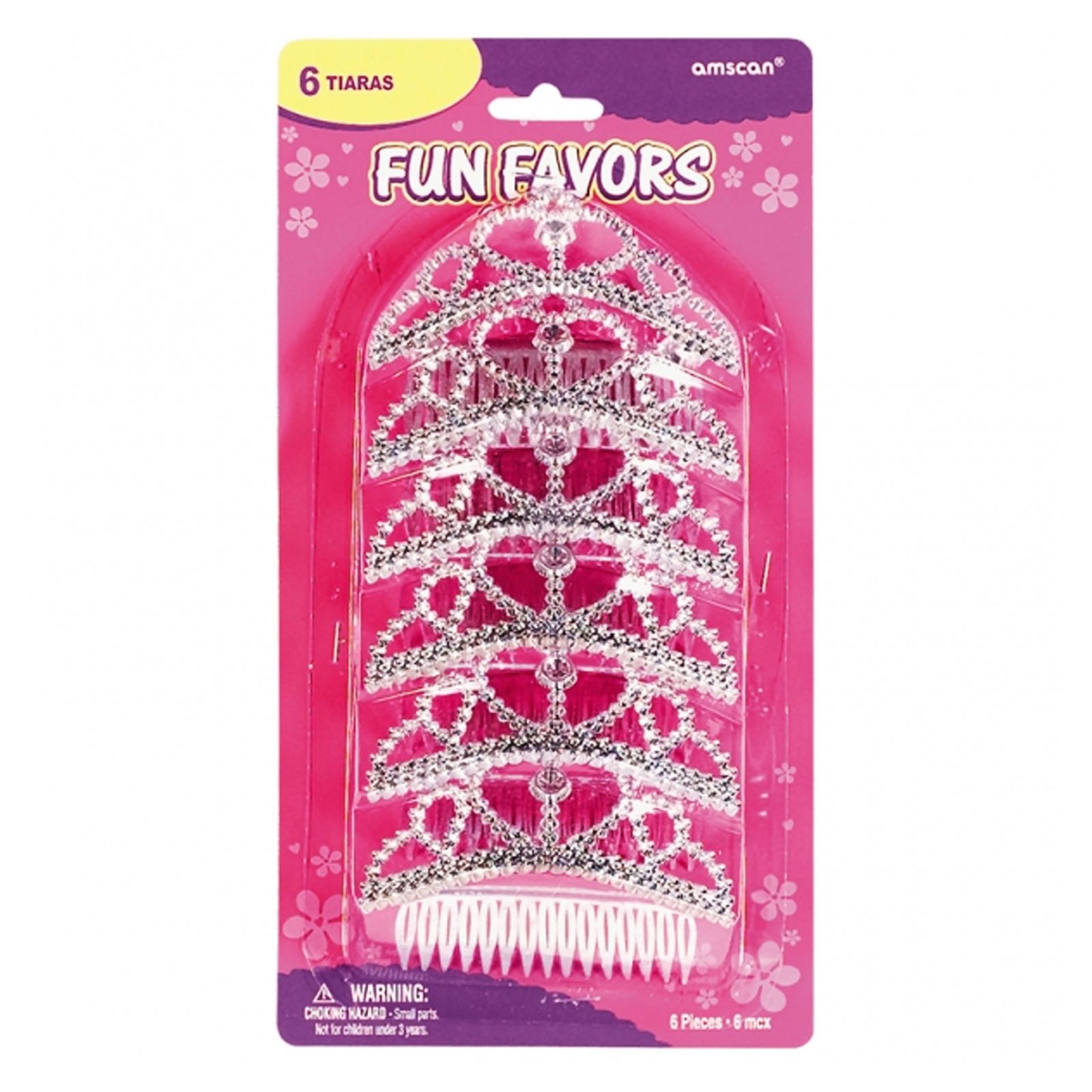 Mini Tiaras 6 Pack Hen Night Party Pink Tiara BRIDE TO BE