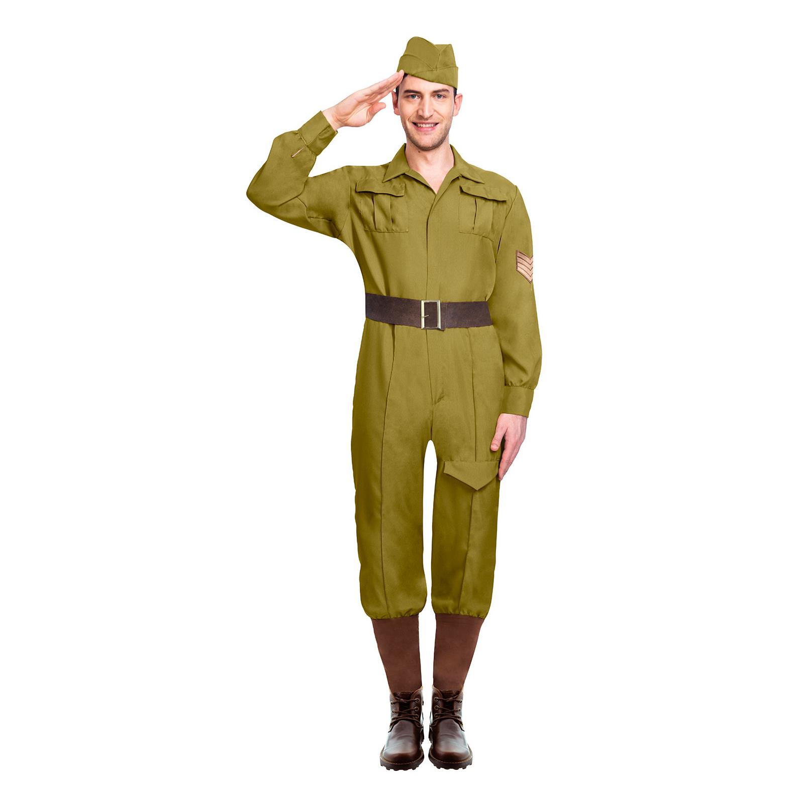 Adult Army Officer Side Cap Fancy Dress Accessory Military Ladies Hat Soldier