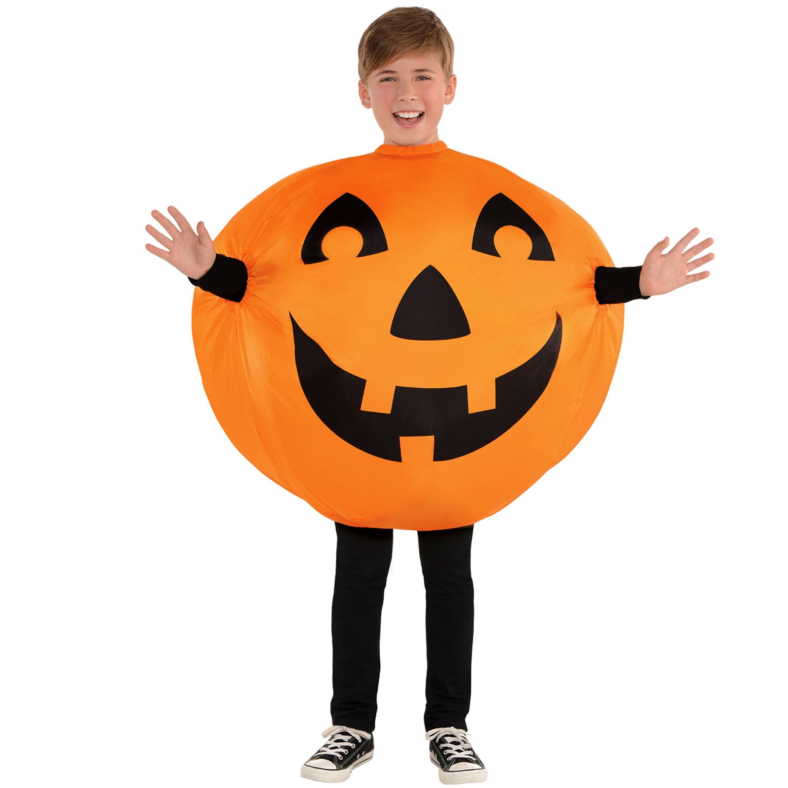 Kids Boys Inflatable Pumpkin Jack O Lantern Novelty Halloween Costume 8