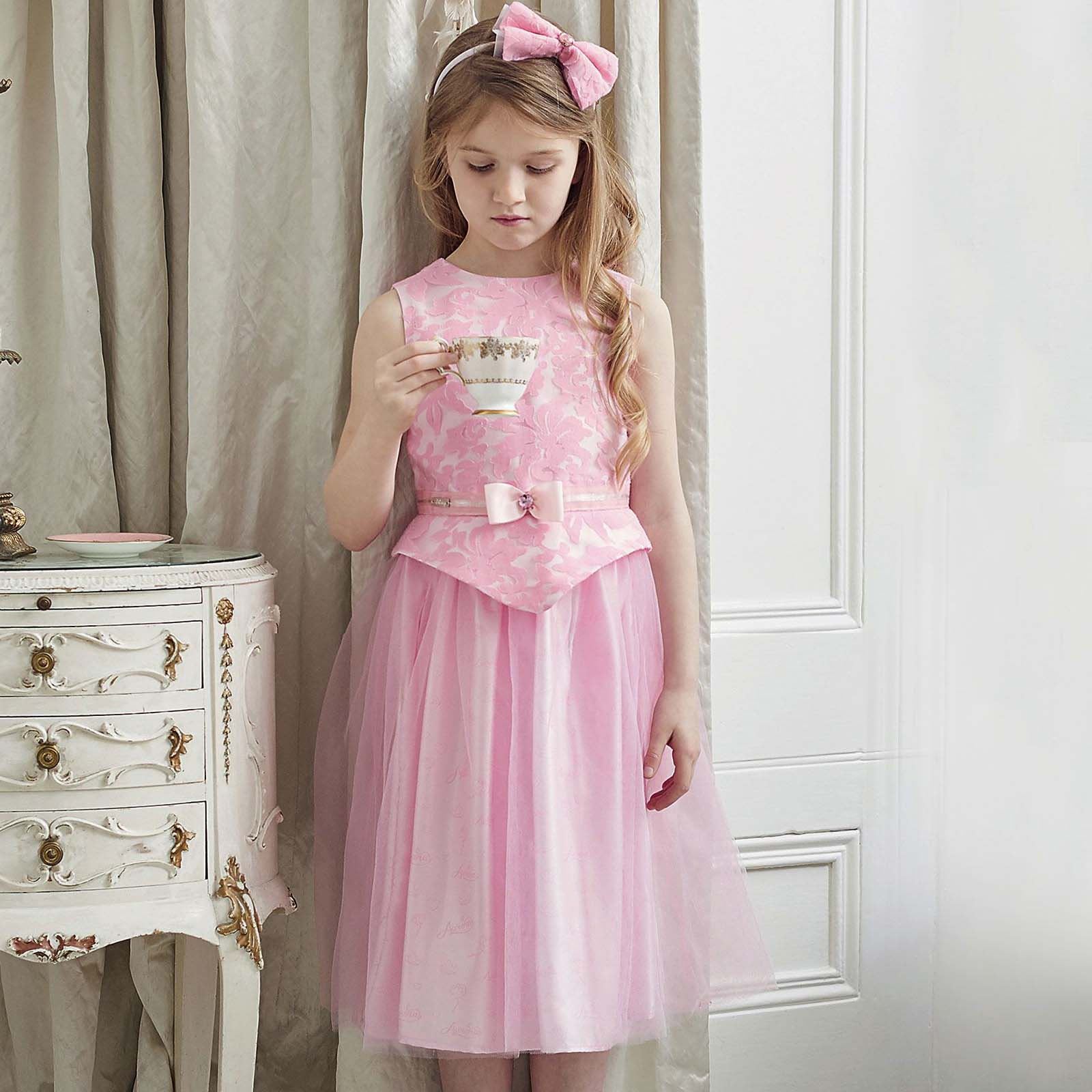 Girls Disney Boutique Baby Aurora Sleeping Beauty Brocade Bridesmaid Pink Dress Girls Disney Boutique Baby Aurora Sleeping Beauty Brocade Bridesmaid Pink Dress