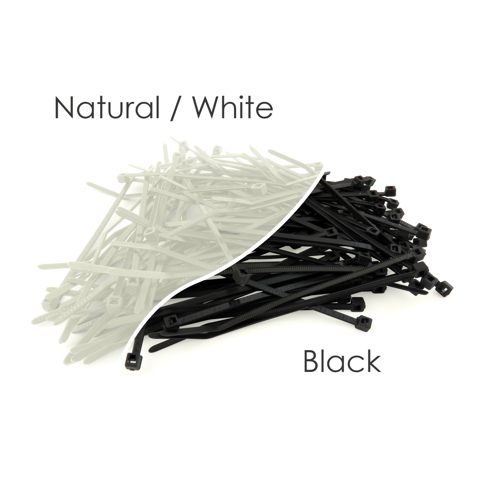 Various Assorted Cable Ties Black Natural Colours 100mm 200mm 300mm