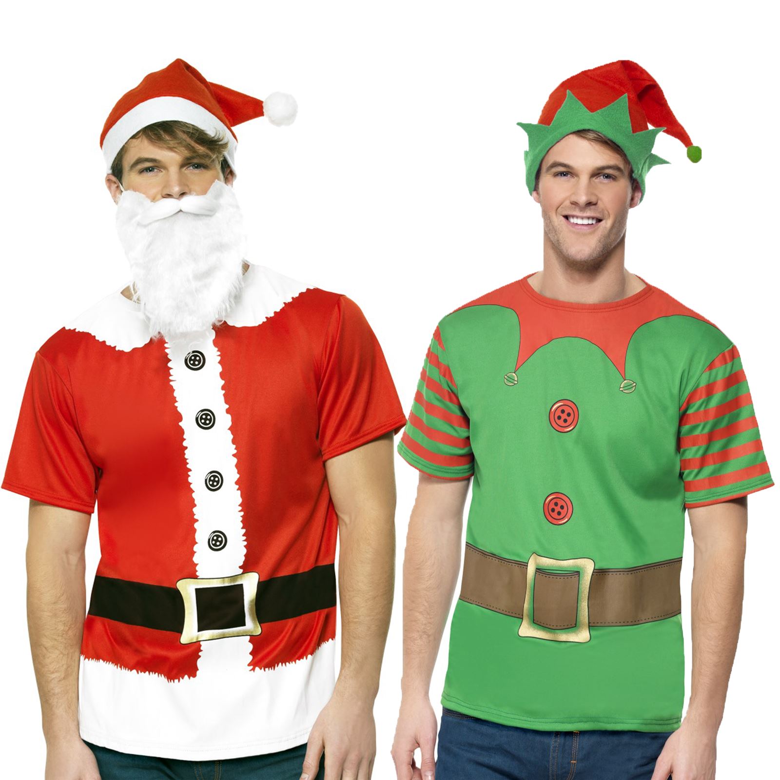 Da Uomo Elfo Kit Istantaneo Vestito di Natale