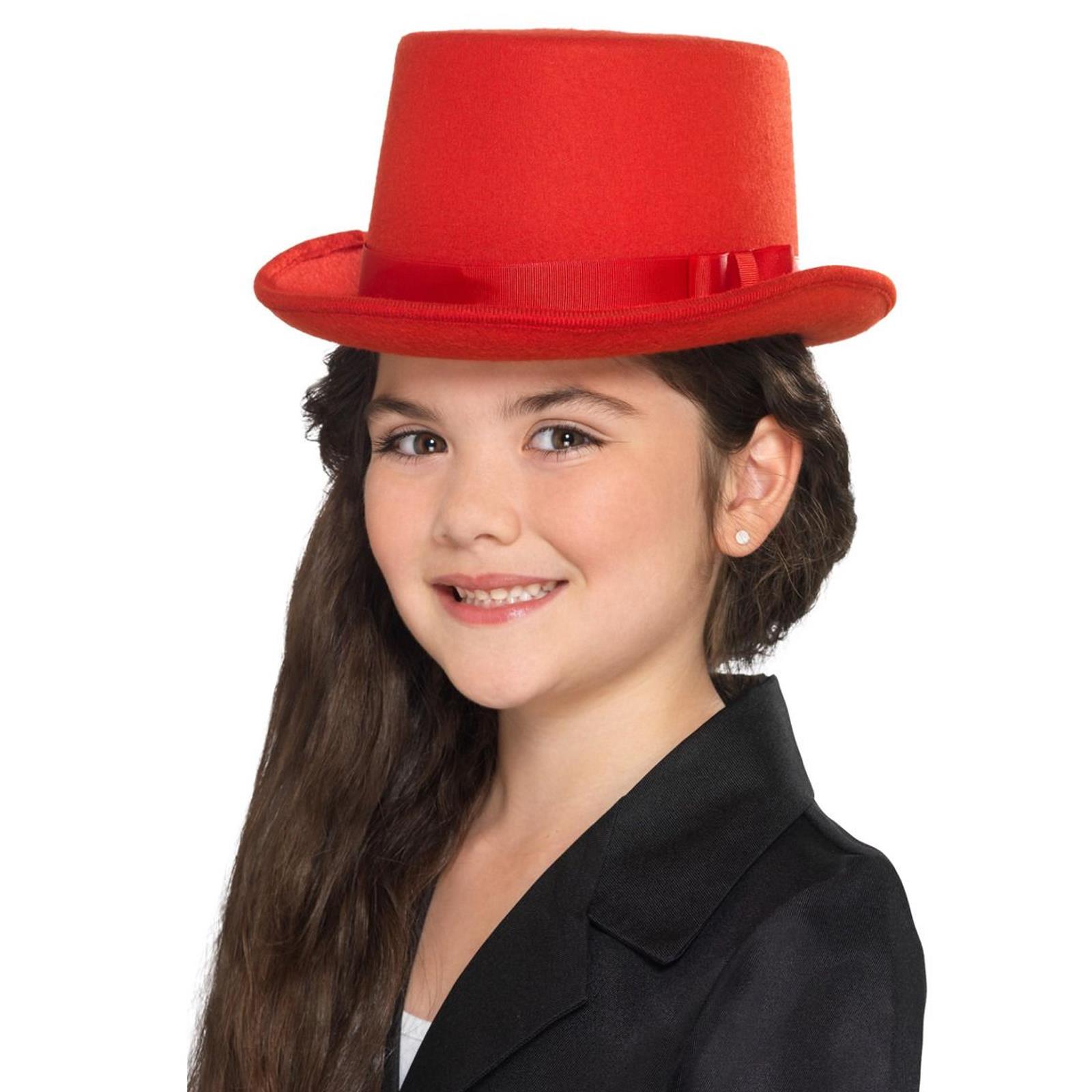 Kids Boys Girls Top Hat Book Day Victorian Showman Dance Costume