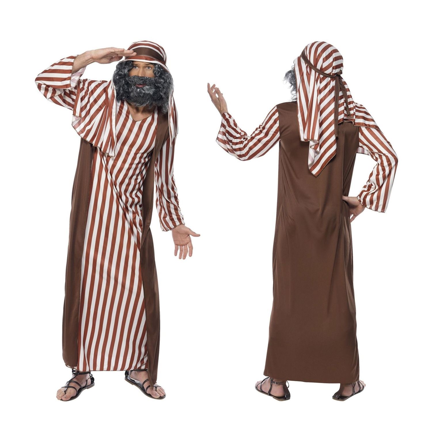 Christmas Festive Nativity Adult Costume Shepherd Joseph Outfit Hat