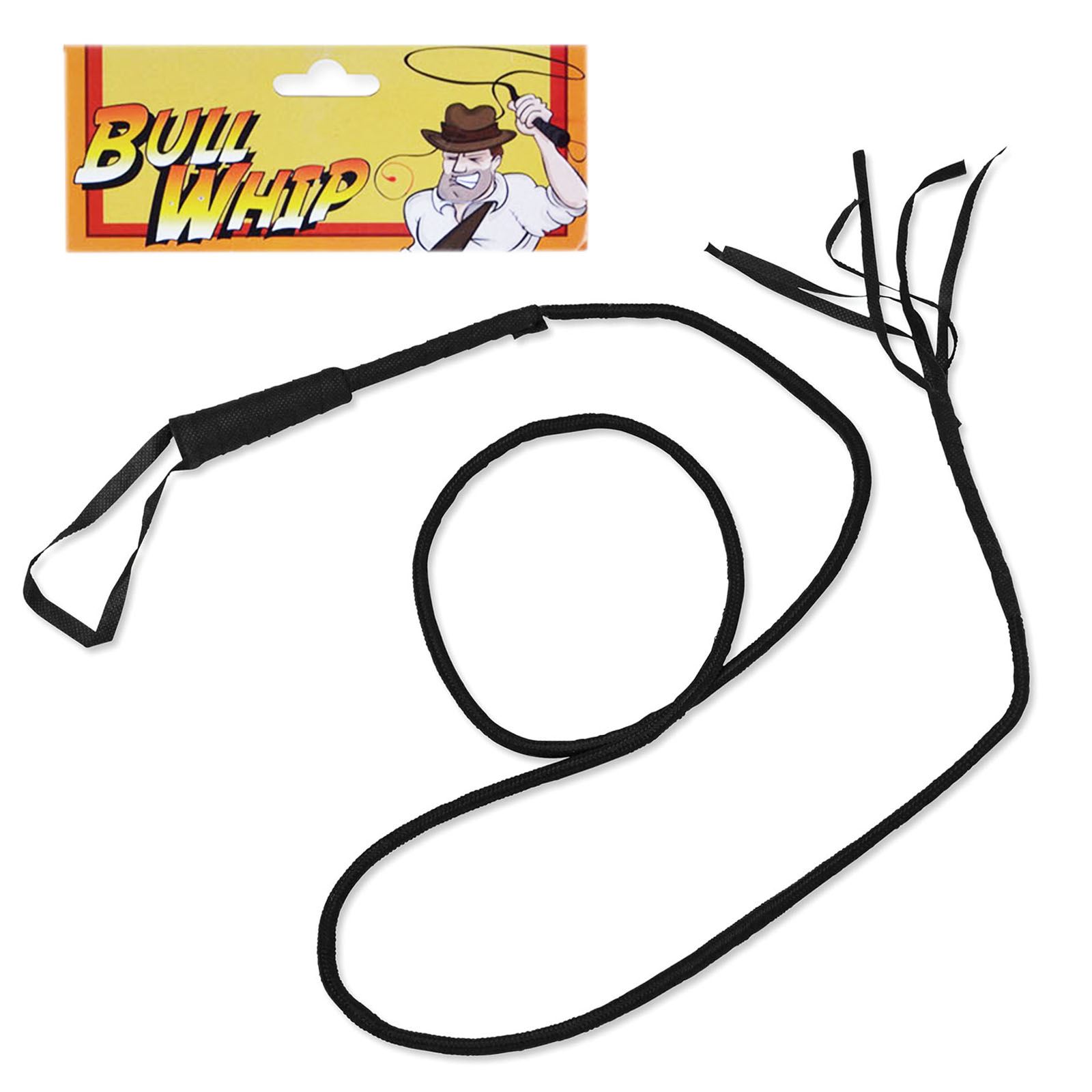 72/" Black Bull Whip Halloween Ringmaster Circus Lion Tamer Cat Hero Woman Fancy