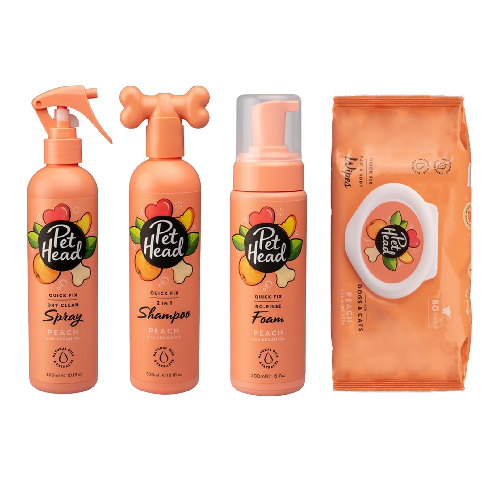 Pet Head Quick Fix No Rinse Dog 2in1 Shampoo Conditioner Spray Peach
