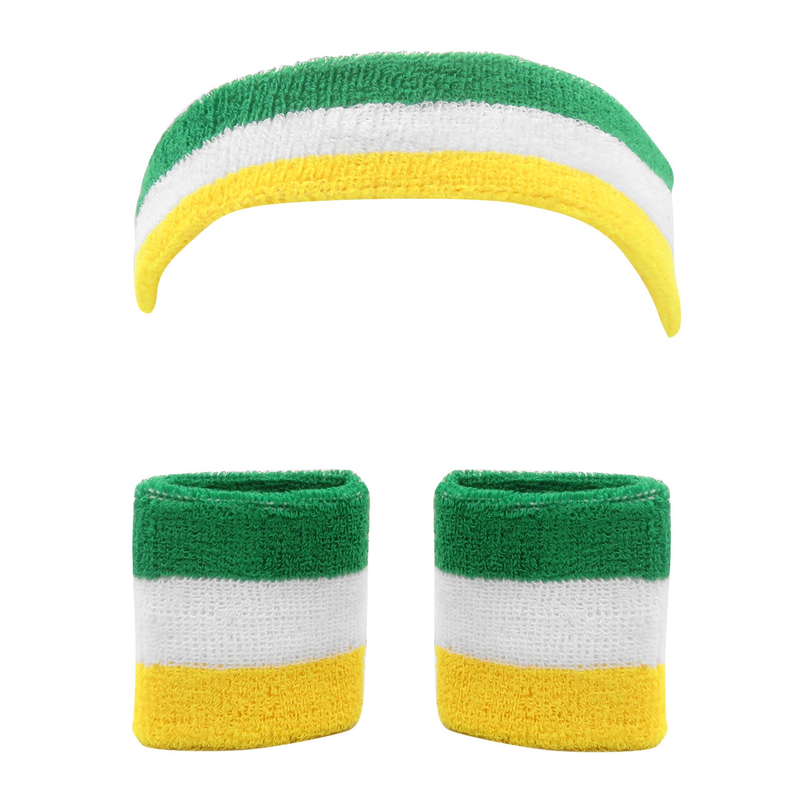 Sports Headband Wristband Set 80s Neon Dance Festival Fun Run Party