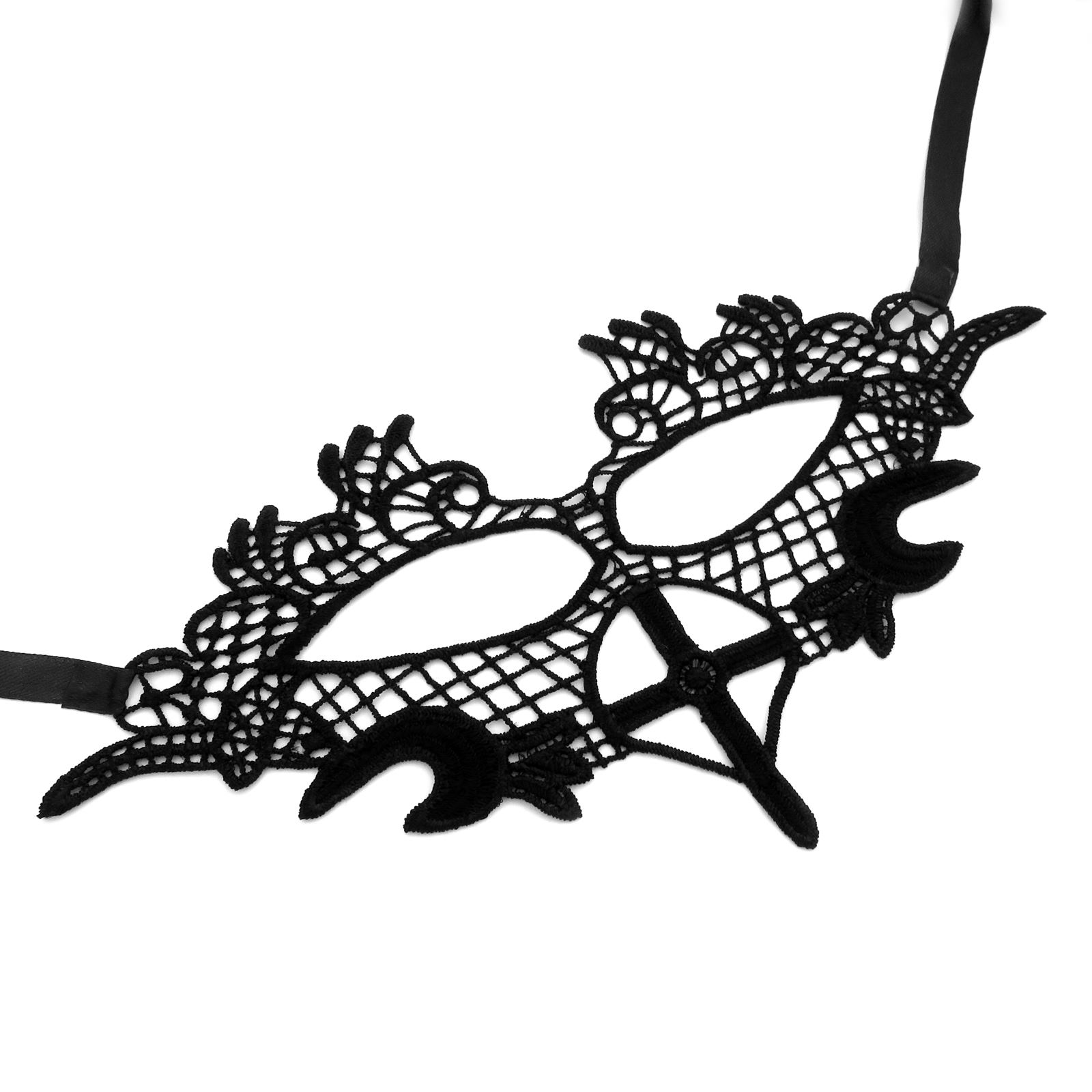 Black Soft Lace Masquerade Eye Mask Halloween Party Evening