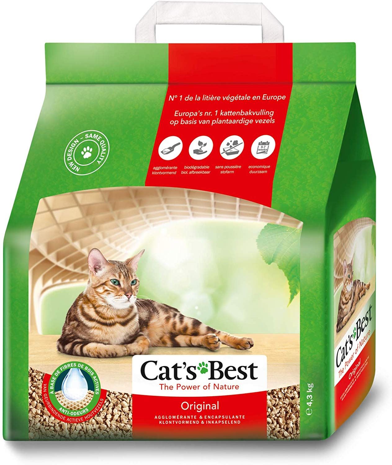 Cats Best Oko Plus Wood Fibres Based Clumping Cat Litter 10 30 60