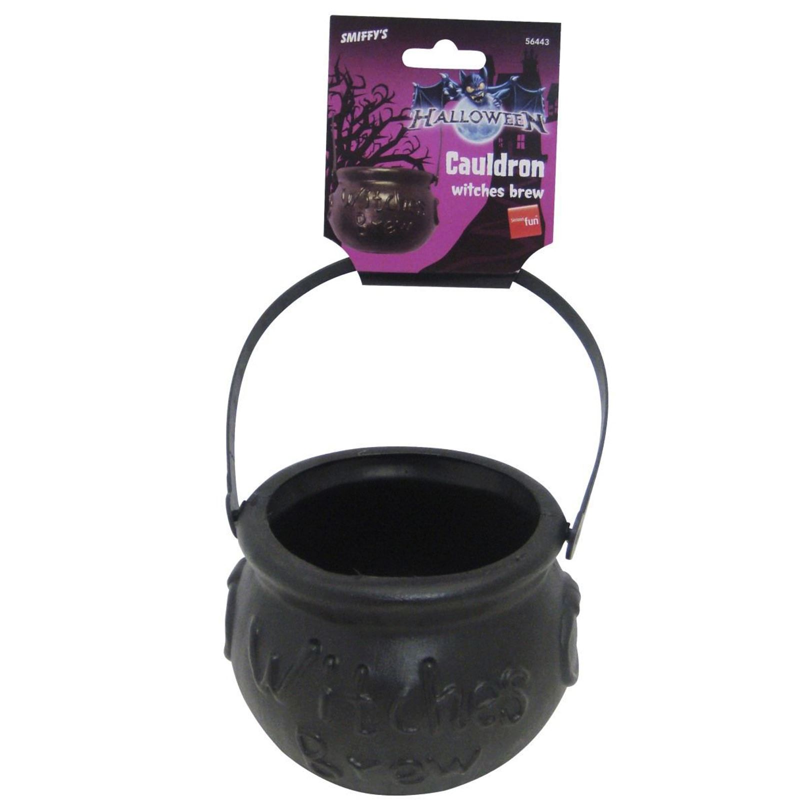Small Halloween Trick Or Treat Black Witches Brew Cauldron Bucket Kids