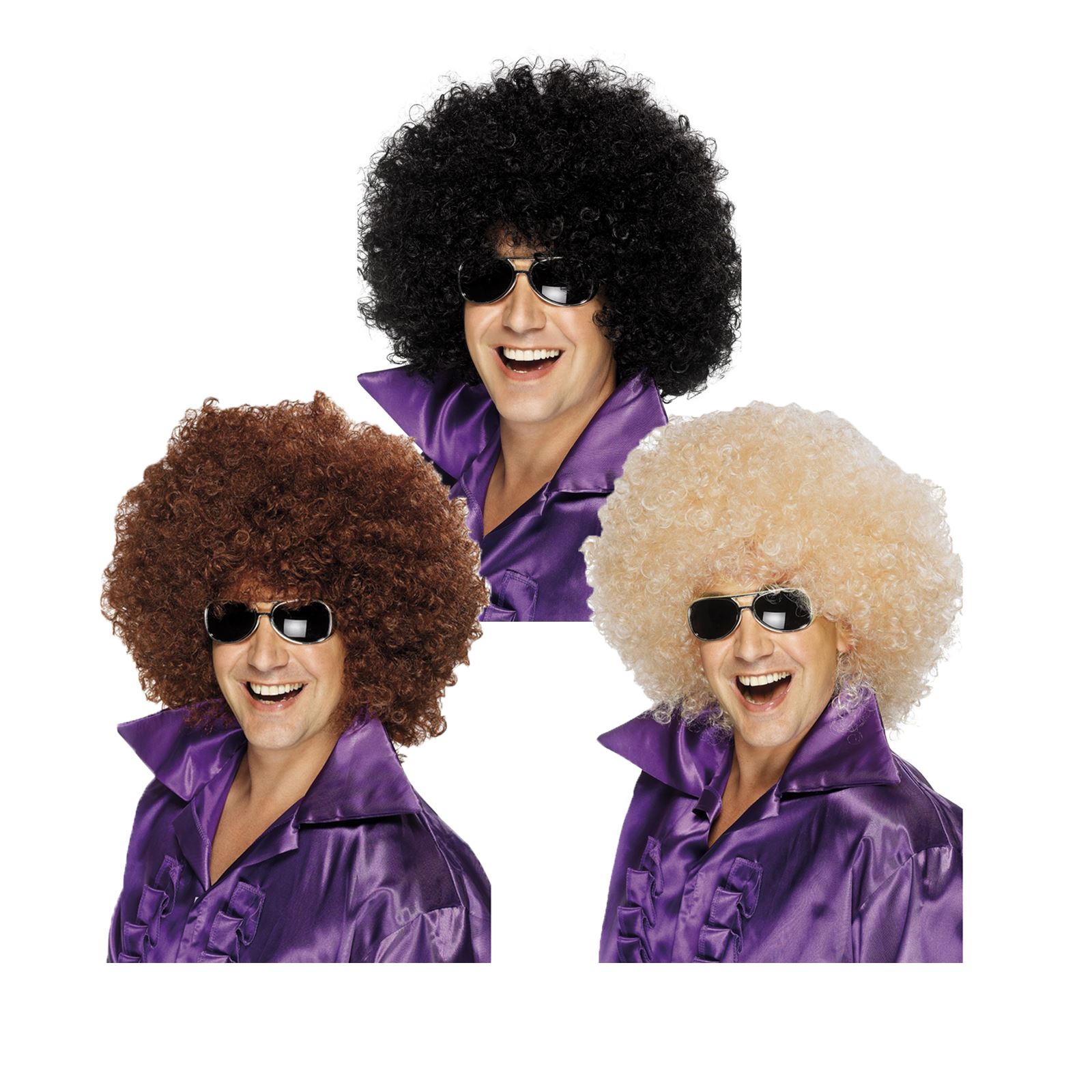 Oversized Afro Wig Black//Brown//Blonde//Ginger Big Hair Wig 70s 80s Fancy Dress