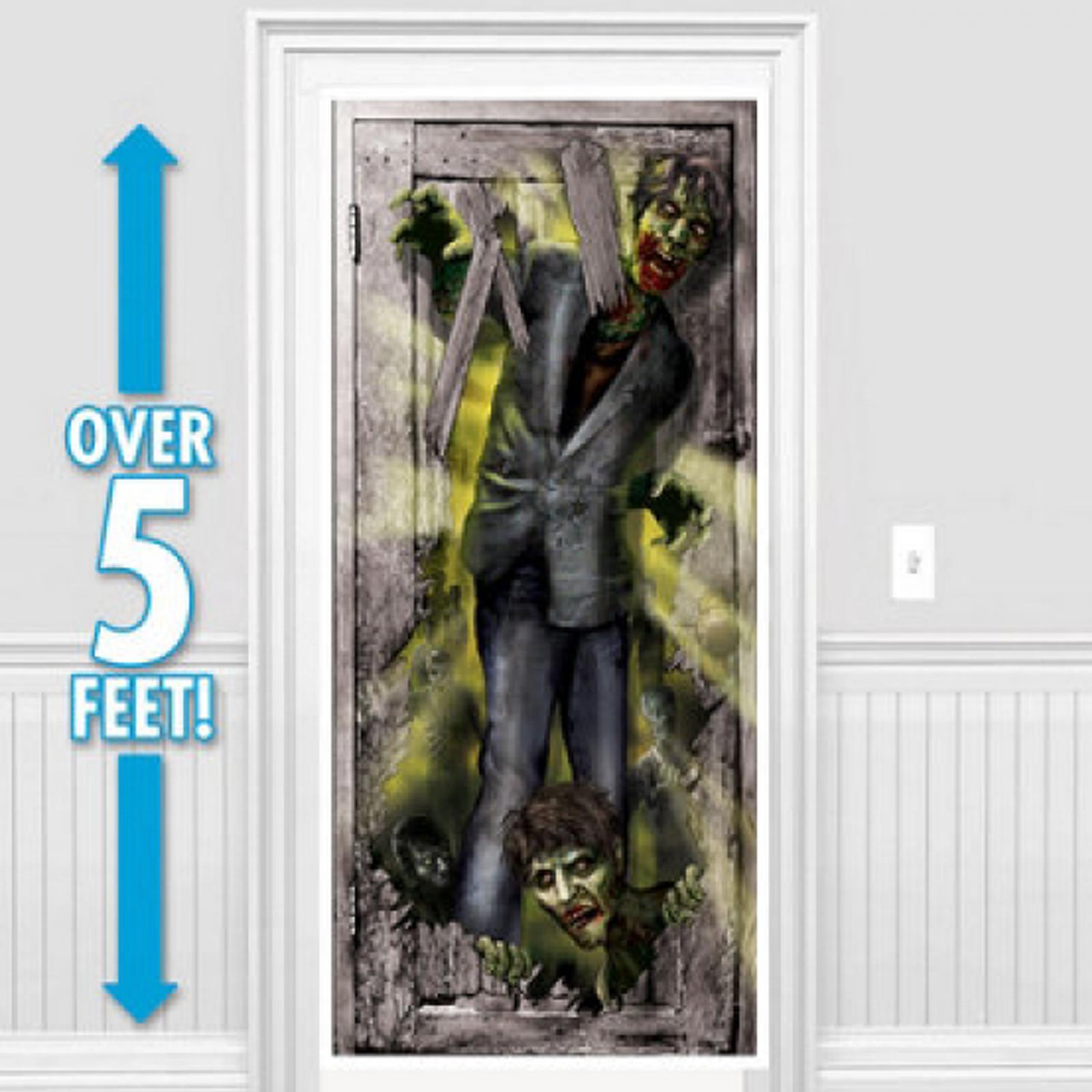 165x85cm Halloween Zombie Apocalypse Horror Door Scene Setter