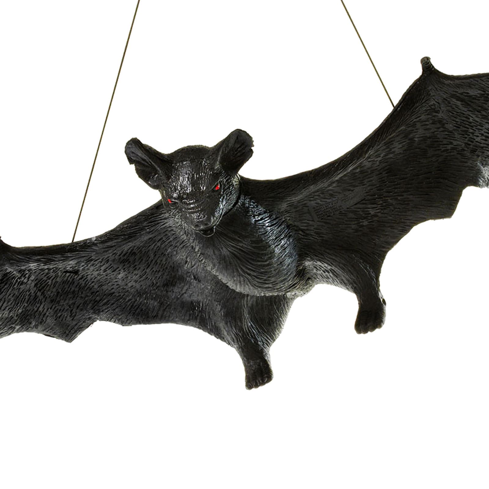 23" Giant Rubber Bat Halloween Hanging Decoration Red Eyes Evil Vampire