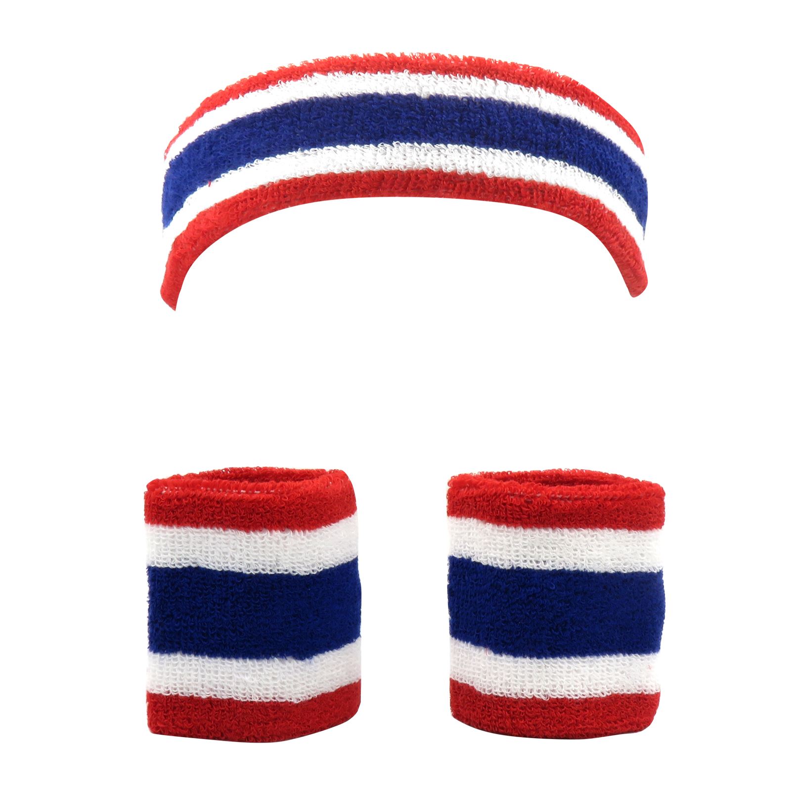 Sports Headband Wristband Set 80s Neon Dance Festival Fun Run Party