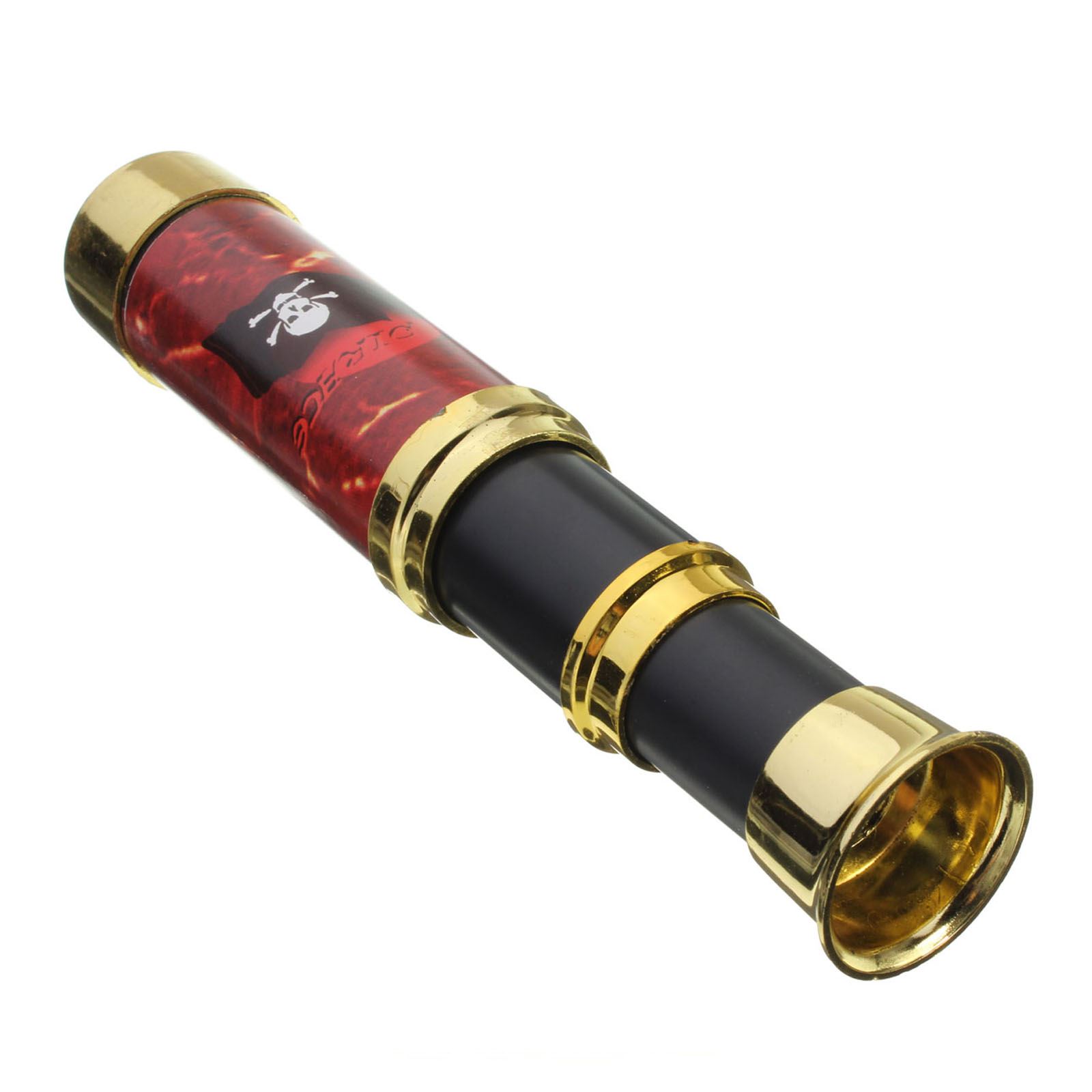 Pirate//Explorer Telescope Black /& Gold 12/" Plastic Expandable Costume Prop