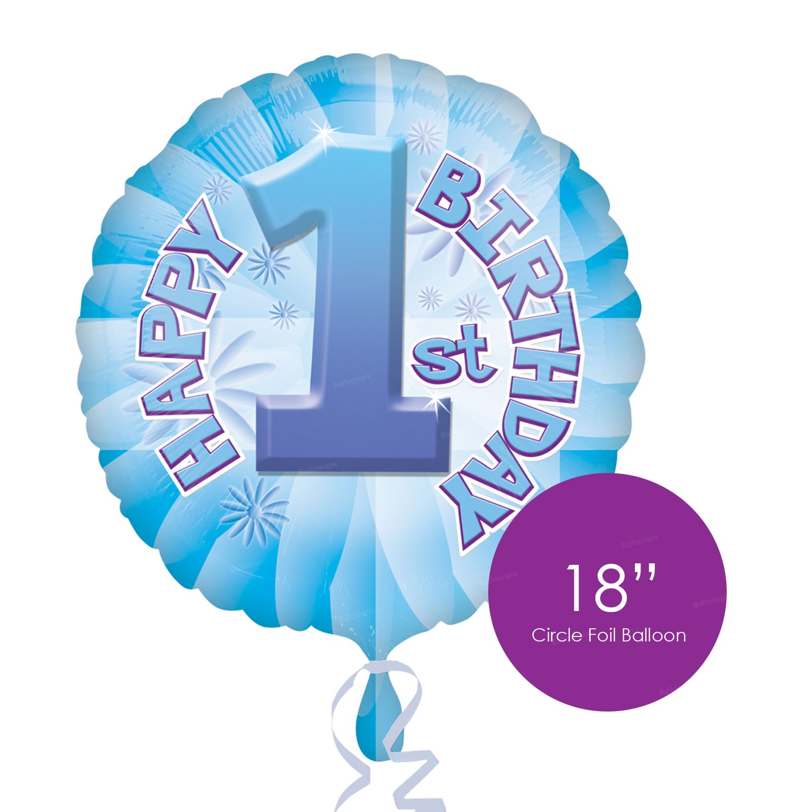 18 1st Boys Happy Birthday Foil Balloon Blue Party Decoration Gift