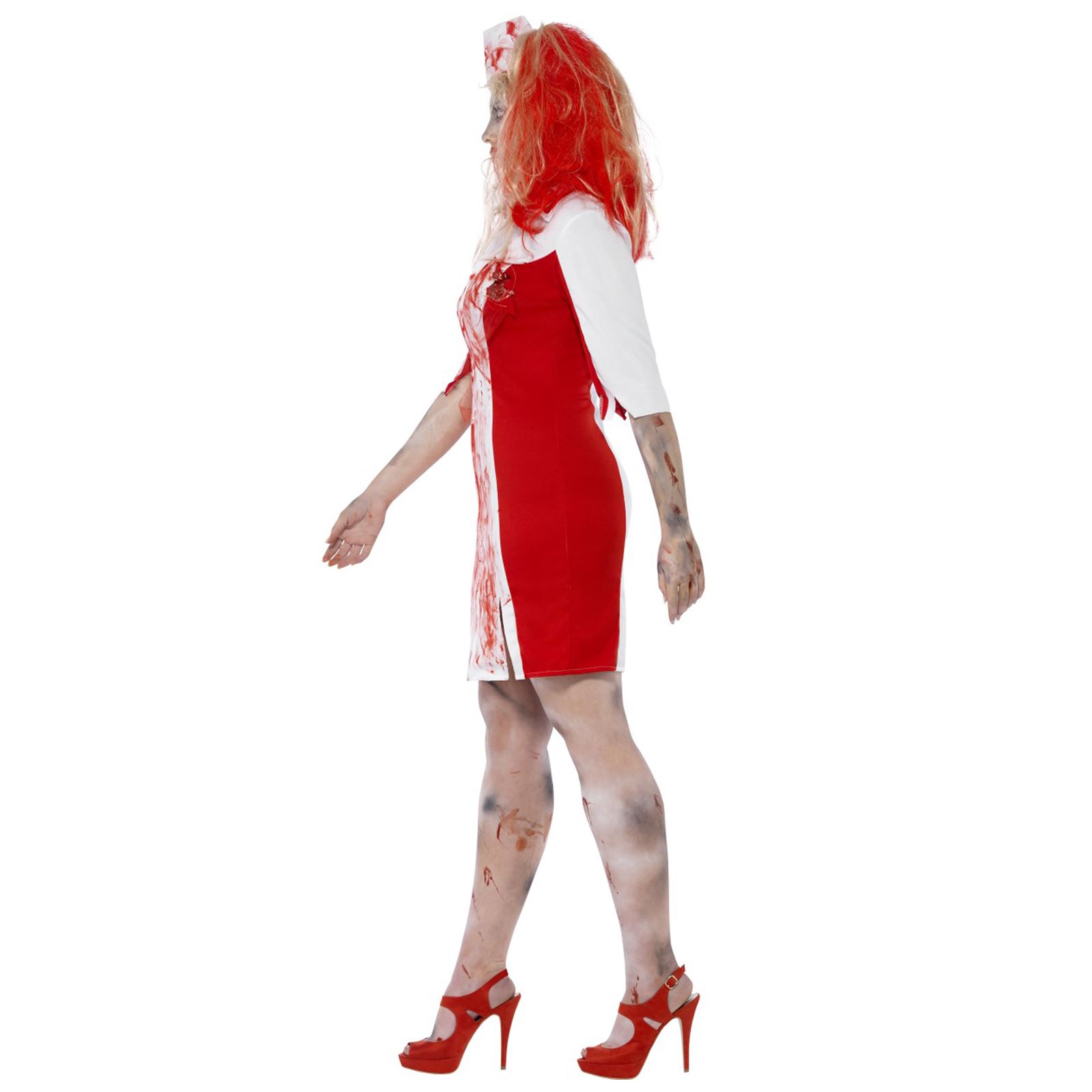 Adult Ladies Curves Sexy Bloody Sinister Surgery Nurse Dress Halloween