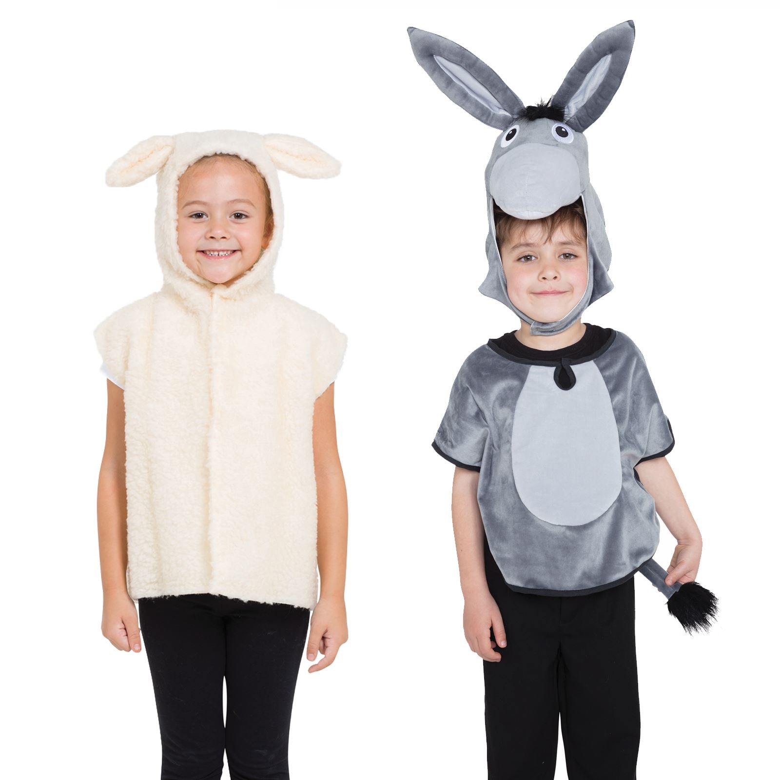 KIDS LAMB COSTUME BOYS NATIVITY ANIMAL FANCY DRESS COSTUME GIRLS FARMYARD OUTFIT