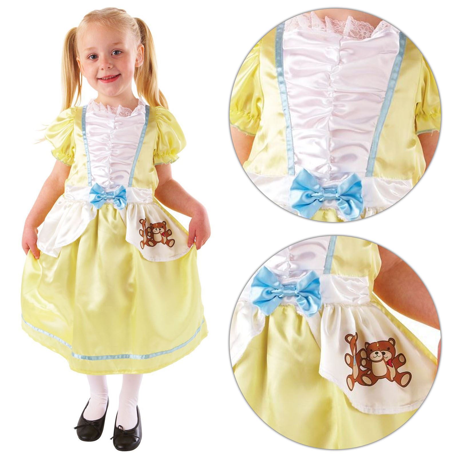 Girls Goldilocks Costume Child Book Week Kids Three Bears Goldilocks Fancy Dress