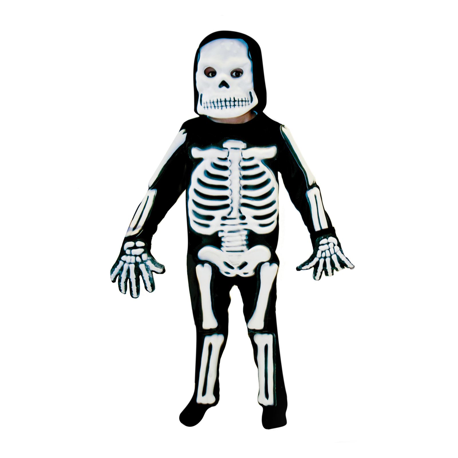 Boys Halloween Haunted Skeleton Bones Horror Fancy Dress Costume Age 4-6