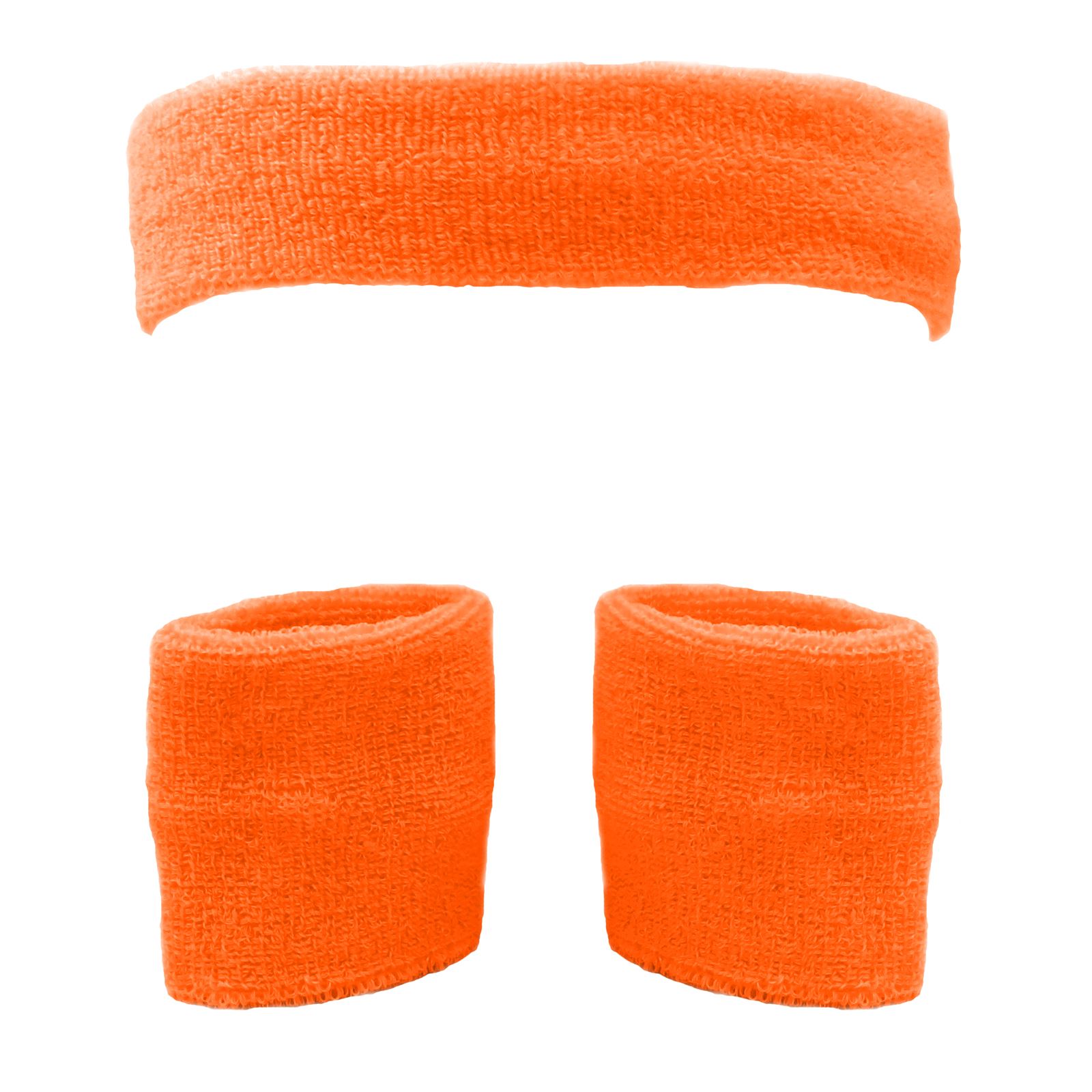 Sports Headband Wristband Set 80s Neon Dance Festival Fun Run Party