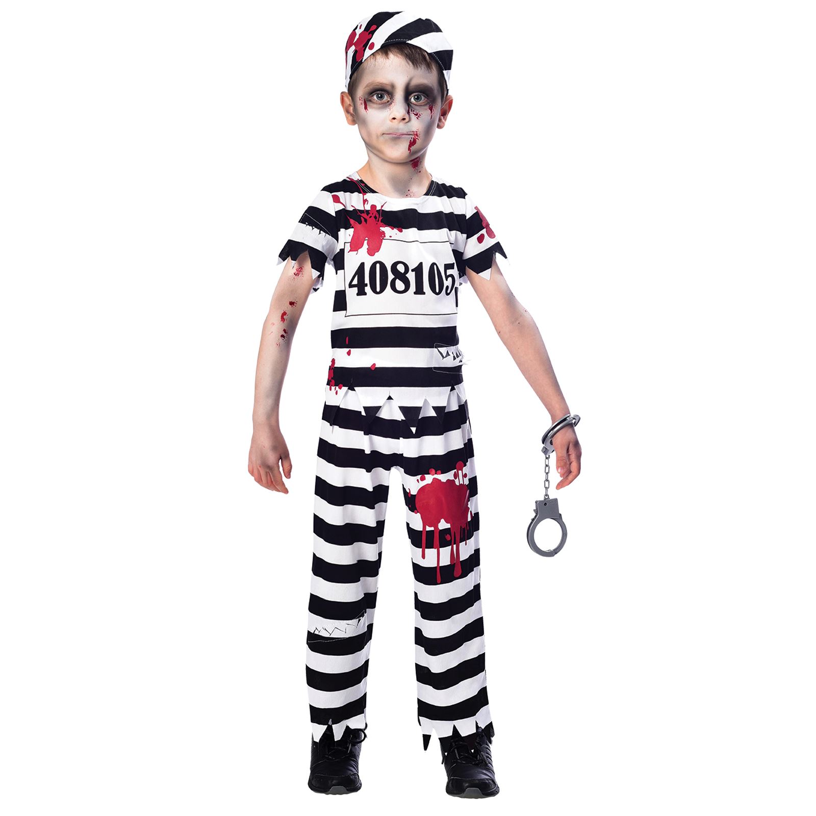 Zombie COP Boys Fancy Dress Halloween Morts-vivants POLICIER UNIFORME Enfant Costume