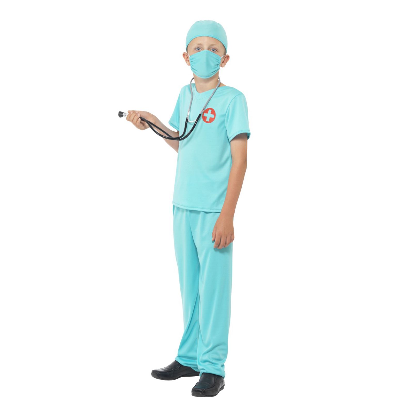 Boys Hospital Surgeon Costume with Mask Stethoscope Doctor Nurses Kids