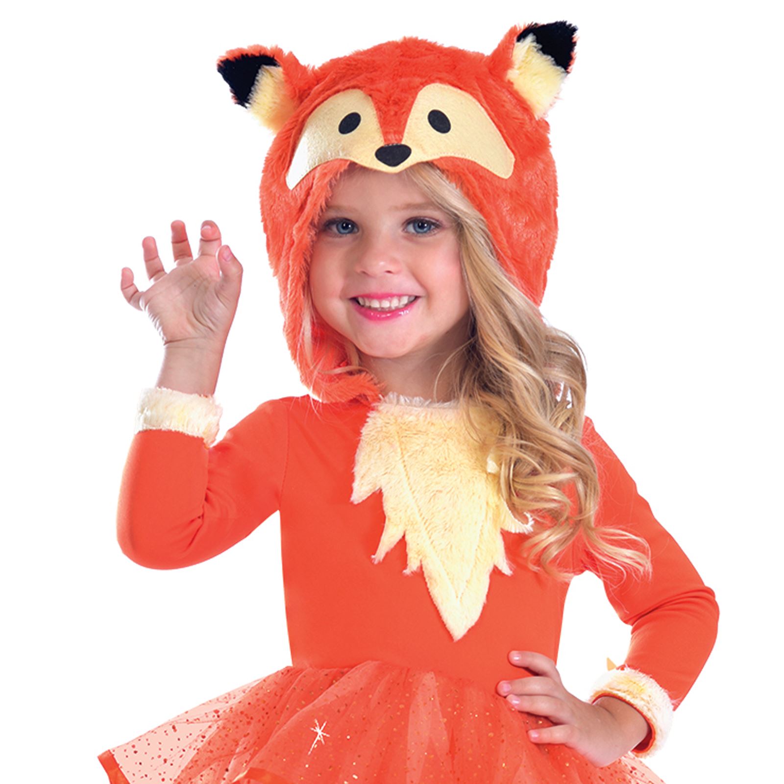 Kids Girls Plush Hooded Fox Tutu Wild Animal Fancy Dress Book Week