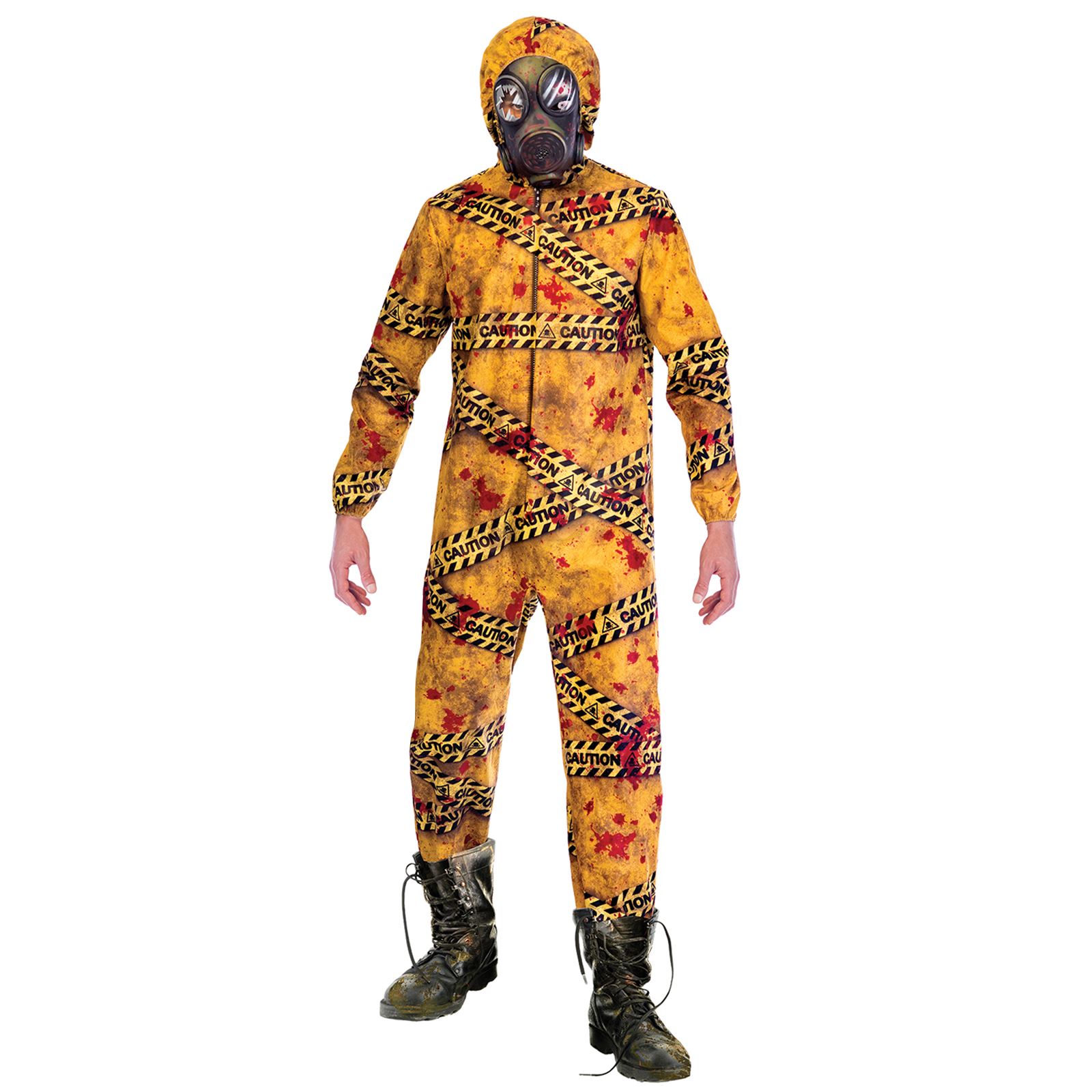 Yellow Hazmat Jumpsuit - Devo - 80's - Costume - Men - Plus 2XL