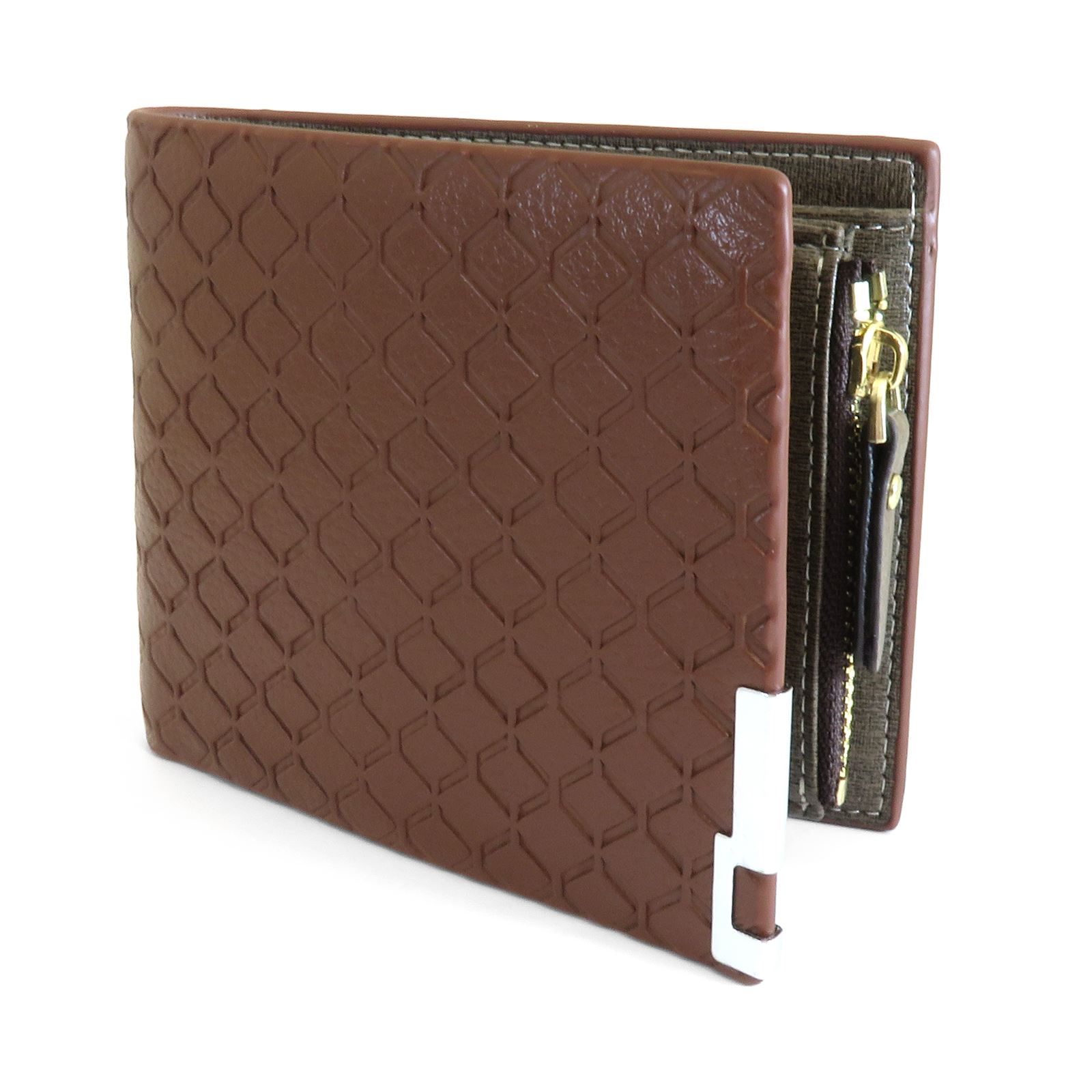 Mens Luxury Soft Quality Leather Wallet Credit Card Holder Purse Brown NEW UK