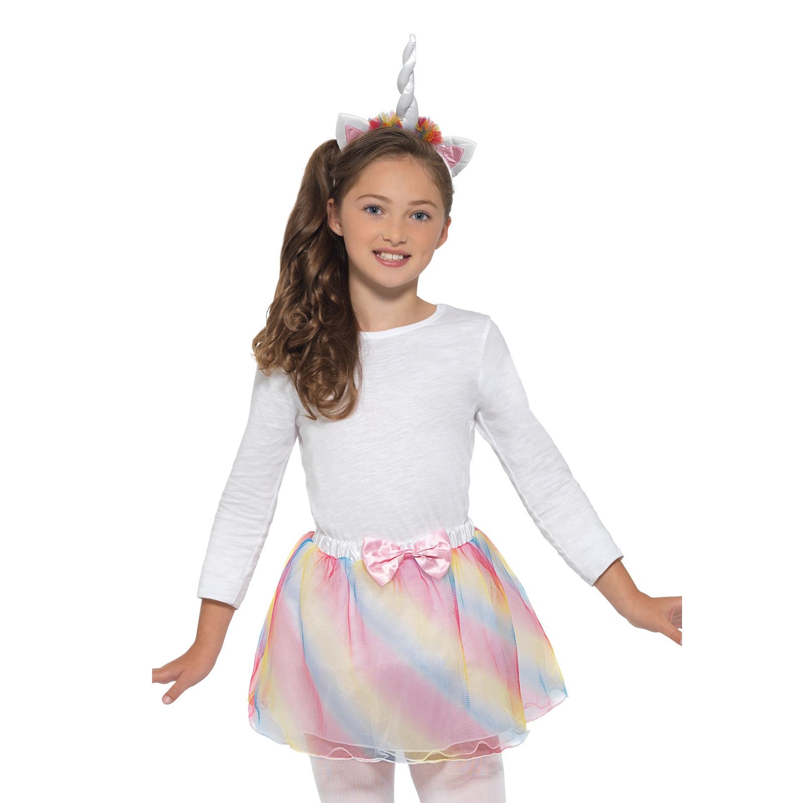 Rainbow Magic Unicorn Girls and Ladies Size Costume Tutu and Horn Headband