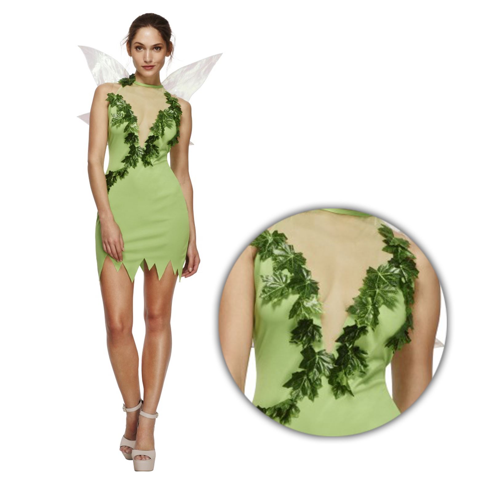 Adult Ladies Sexy Magical Woodland Fairy Fancy Dress Costume With Wings Cosplay Ebay