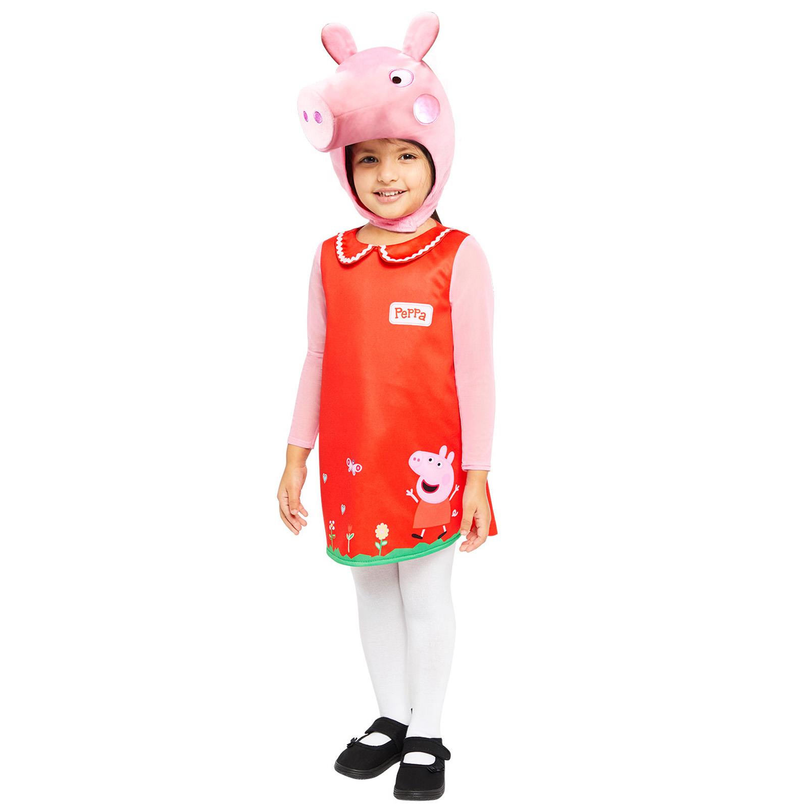 Official Girls Child's Peppa Pig Push Hooded Book Day Party Fancy Dress