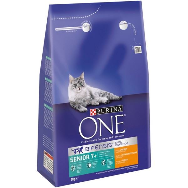 Purina ONE Senior 7+ Dry Cat Food Chicken & Whole Grain Vitamin Healthy