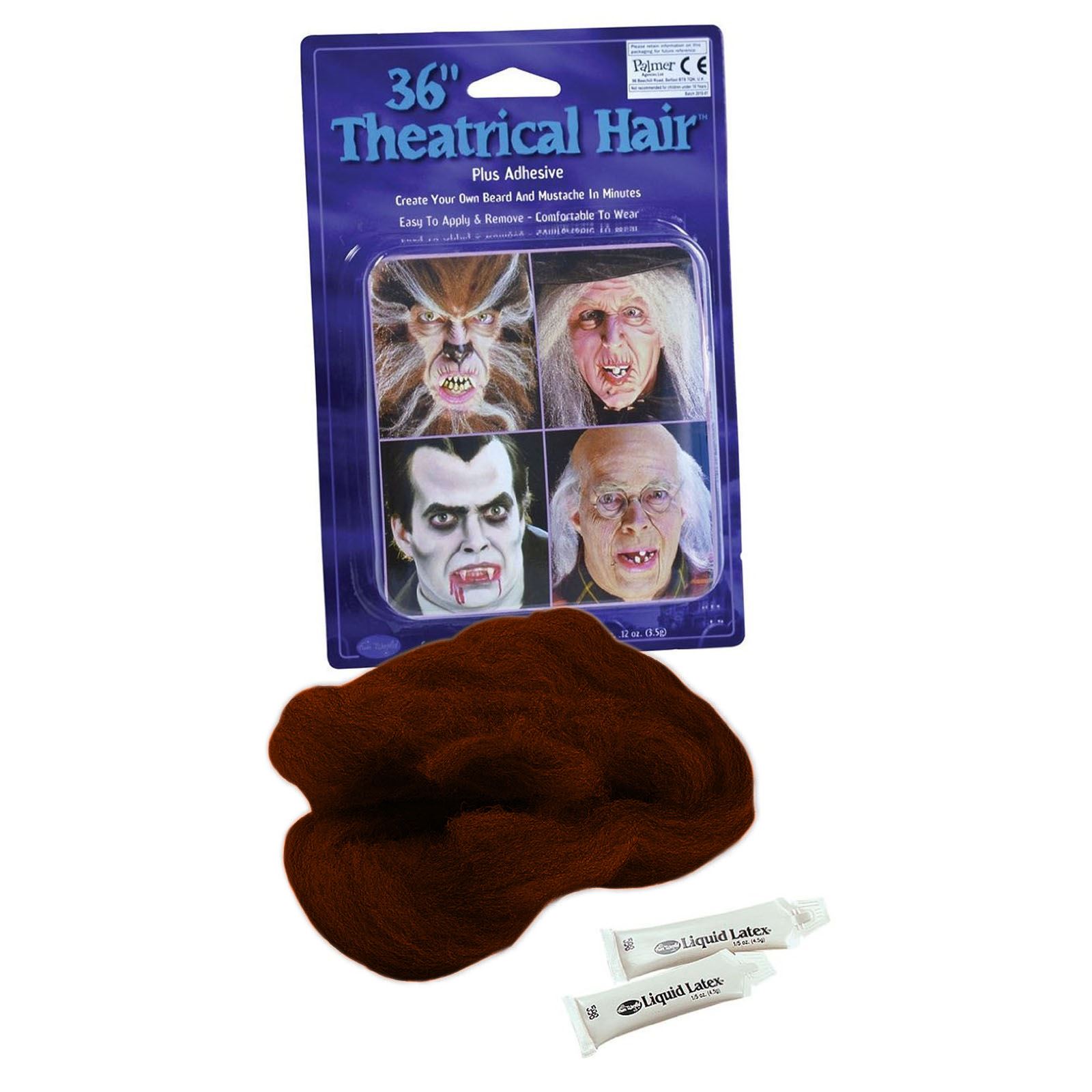 Adult Gray Theatrical Fake Hair Adult Gray Theatrical Fake Hair