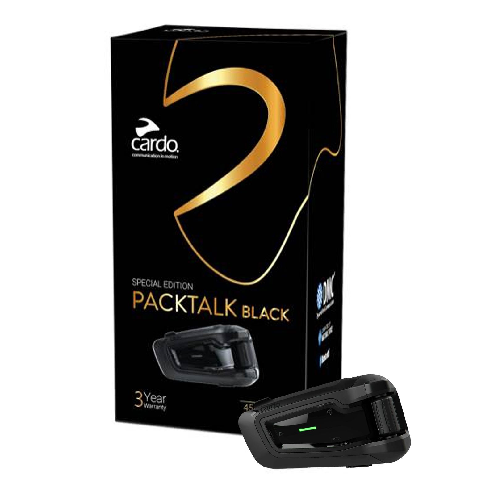 Cardo PackTalk BLACK Special Edition Bluetooth Motorcycle JBL