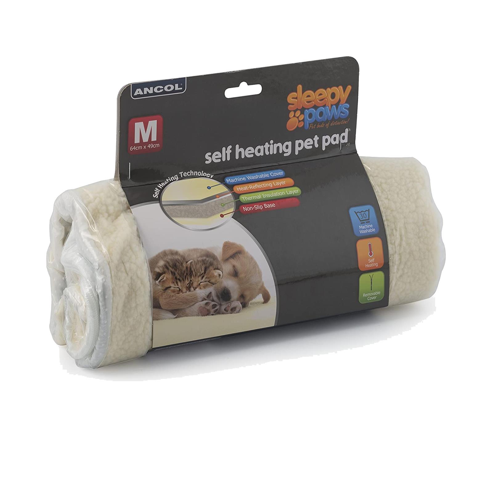 Ancol Sleepy Paws Self Heating Pet Pad Cat/Dog Bed Comfortable