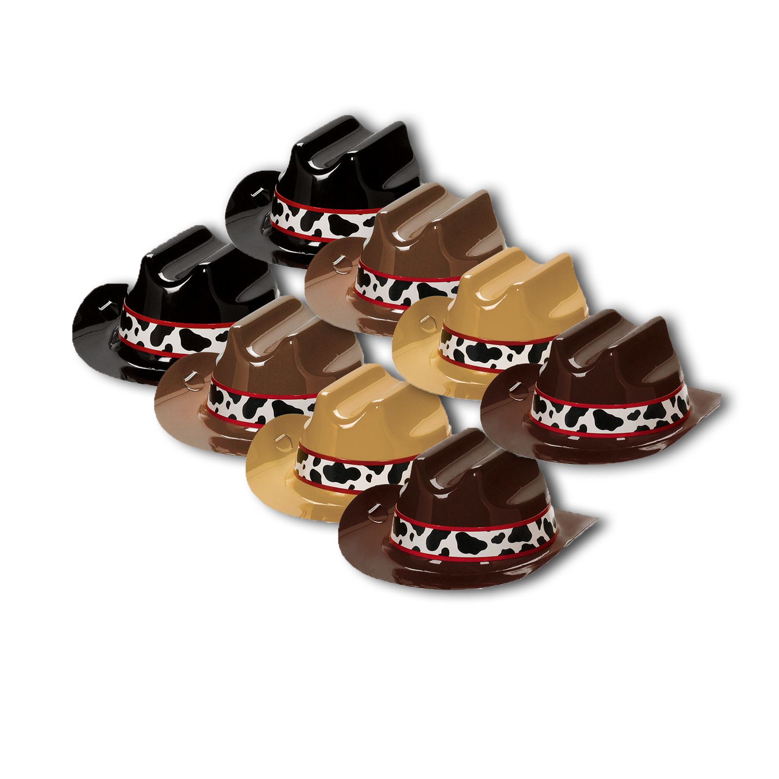 small plastic cowboy hats
