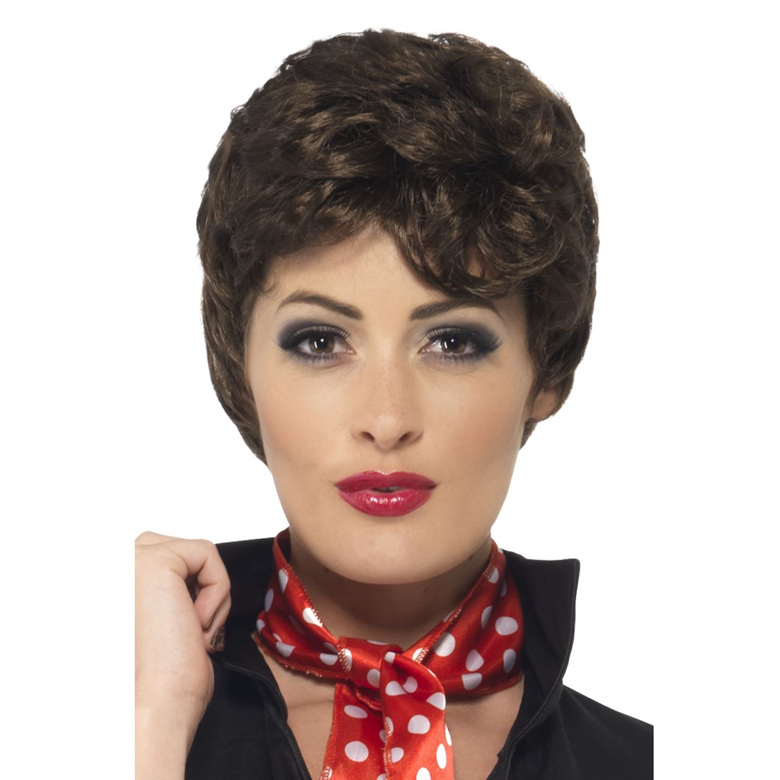 Adult Ladies Official Licensed Rizzo Grease Wig 50s Retro Fancy Dress