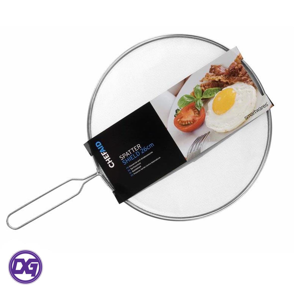 Chef Aid 26cm Splatter Splatter Guard Shield For Frying Pans Saucepans