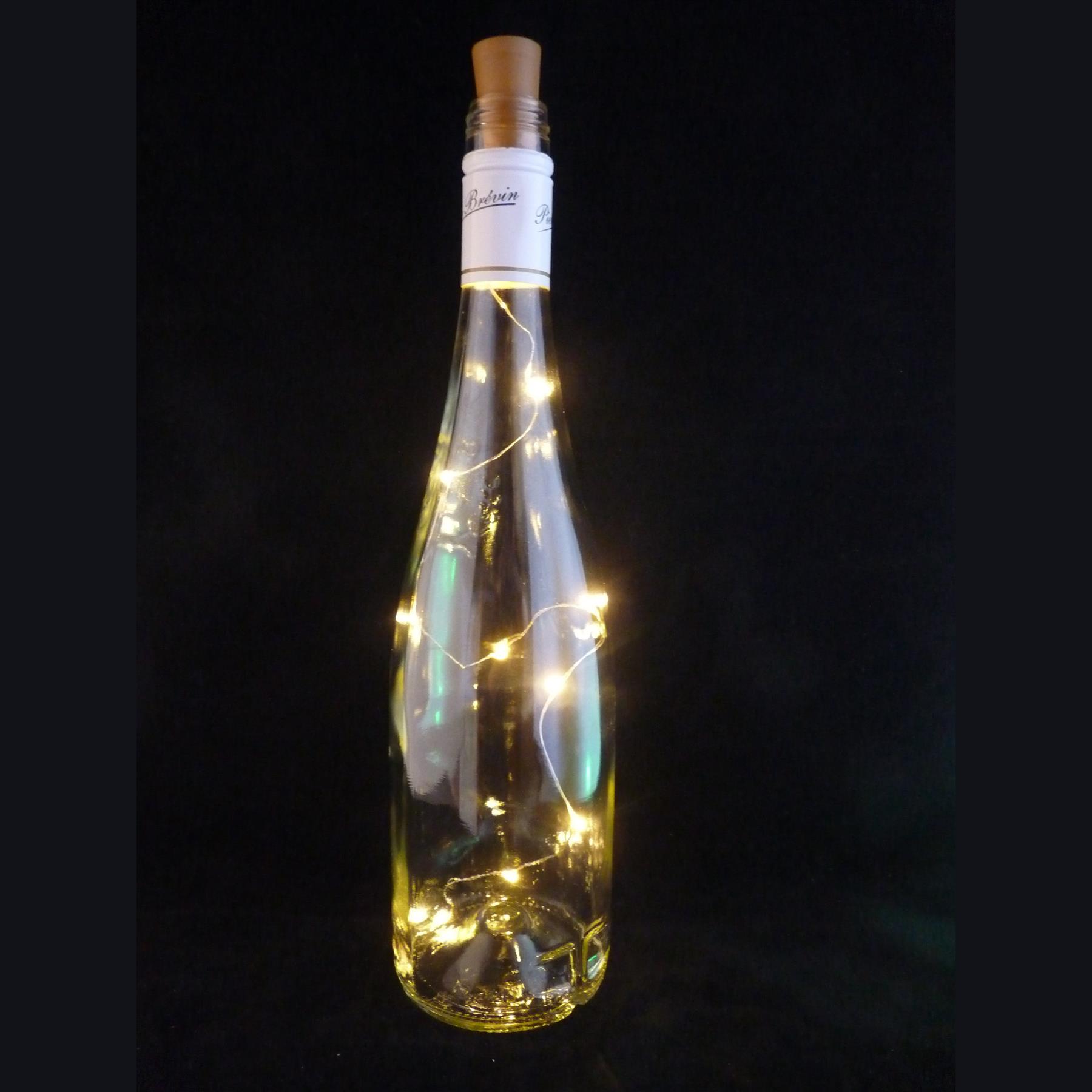 luces led con corcho para botellas