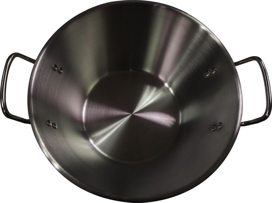 M.D.S Cuisine Cookwares Large Cazo Stainless Steel 21" Caso Para Carnitas Gas Heavy Duty Wok Acero Inoxidable