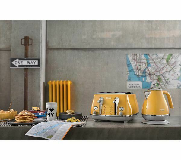 DELONGHI Icona Capitals KBOC3001.Y Jug Kettle Yellow Currys eBay